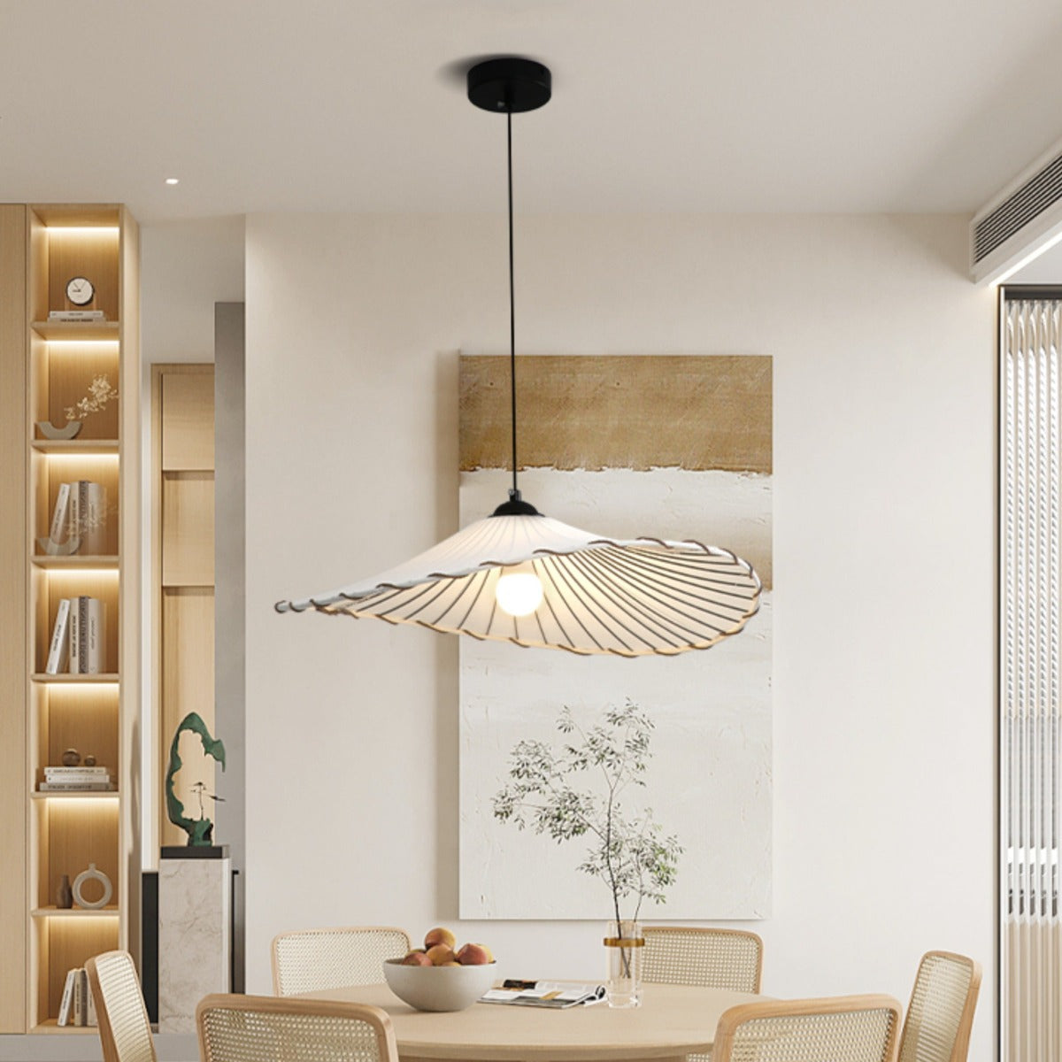 Ritta Boho Decorative LED Pendant Light Yellow Fabric Bedroom Restaurant - Neutralighting