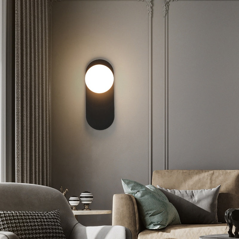 Valentina Modern LED Wall Lamp Black/Gold Glass Bedroom/Living Room - Neutralighting