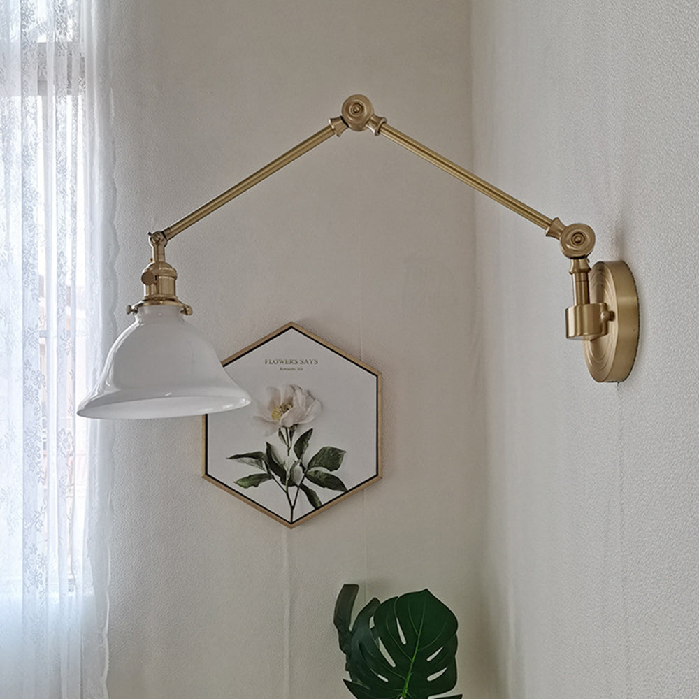 Tiffany Vintage Foldable Wall Lamp, Green/White - Neutralighting