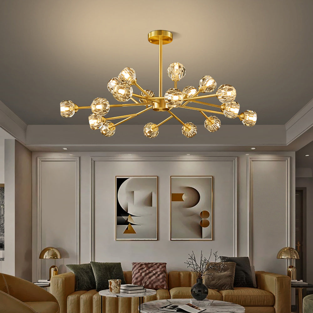 Valentina Modern Blown Metal Pendant Light, Gold - Neutralighting