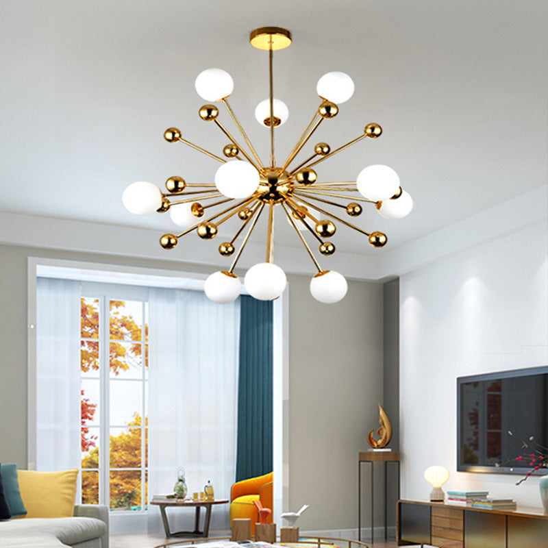 Silva Modern LED Chandelier Gold Glass Living/Dining Room/Bedroom - Neutralighting