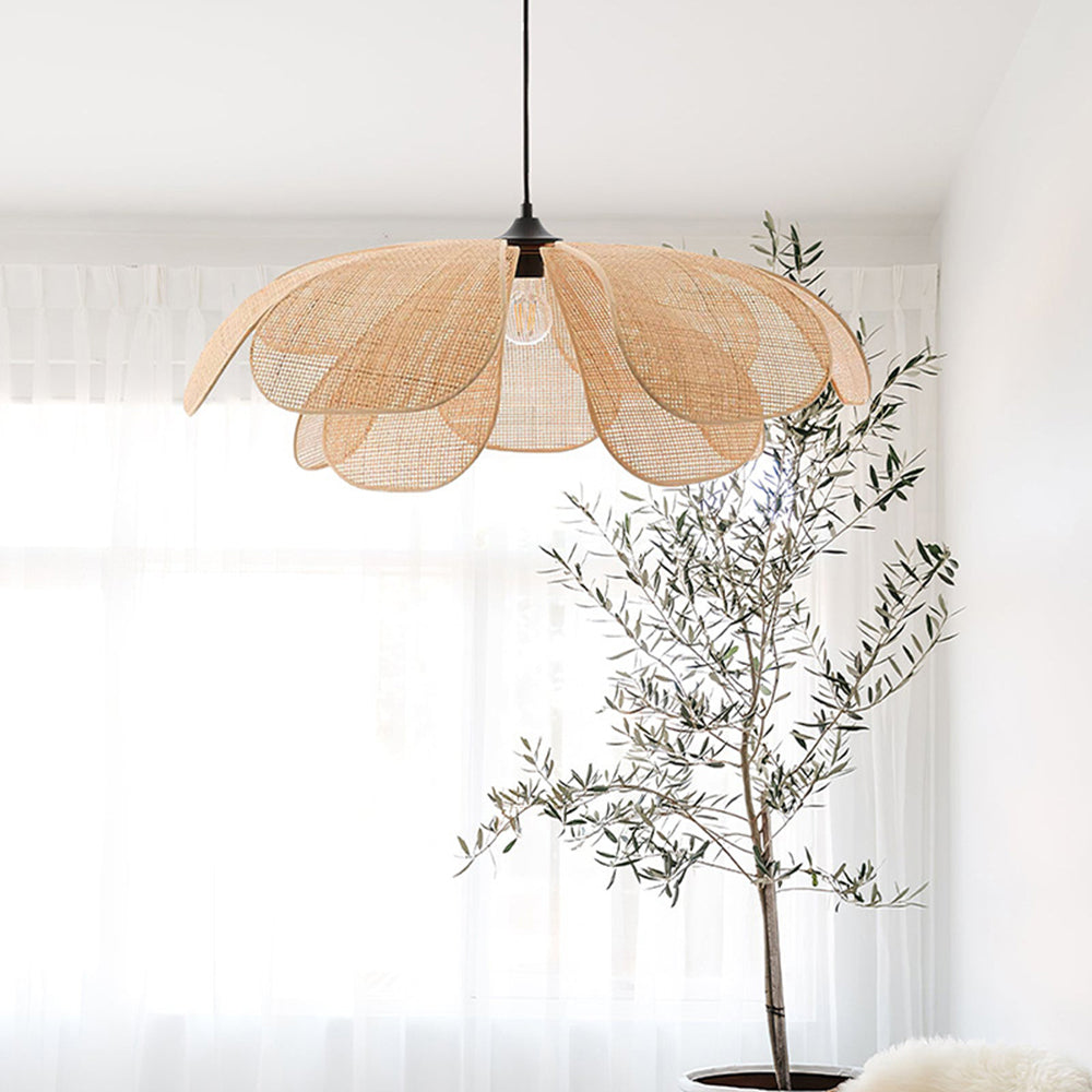 Aiko Handmade Pendant Light, Rattan/Willow Weave - Neutralighting