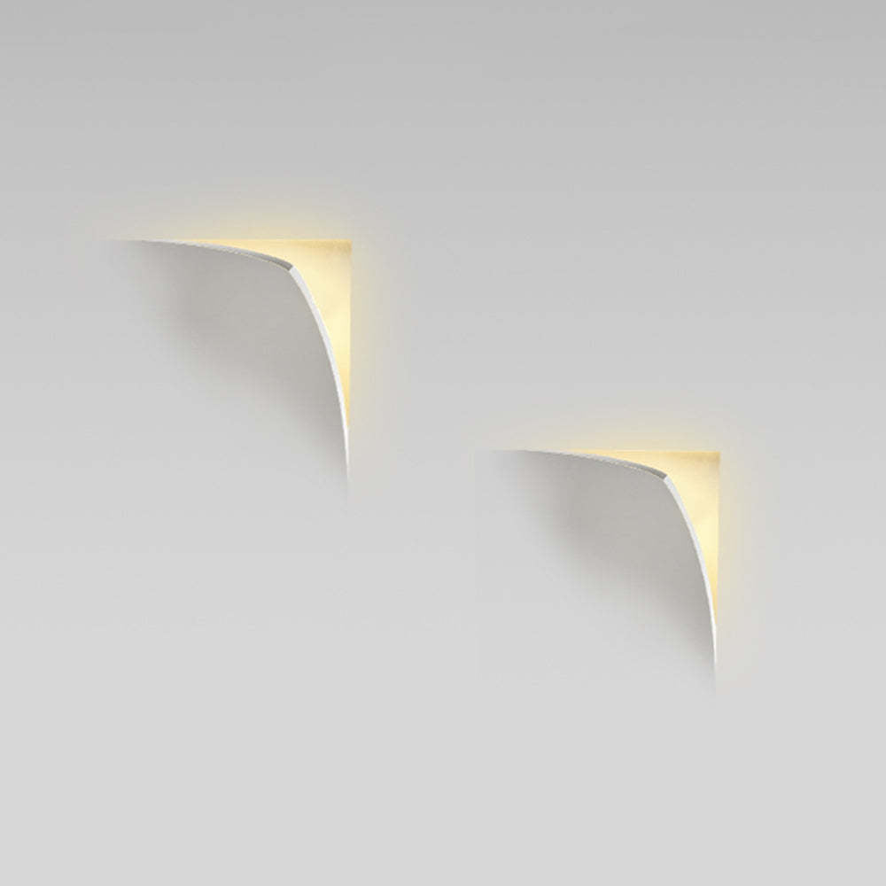 Aria Modern Recessed Metal/Plaster LED Wall Lamp, White - Neutralighting