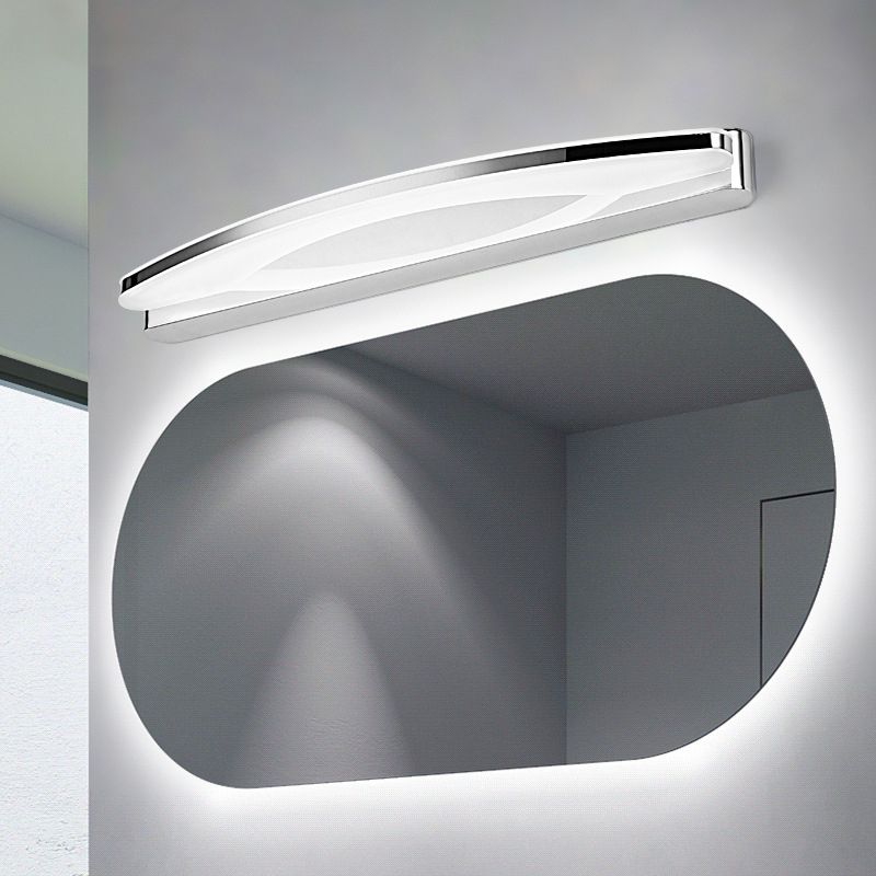 Arisha Minimalist Oval Vanity Wall Lamp, Chrome, Bedroom/Bathroom - Neutralighting