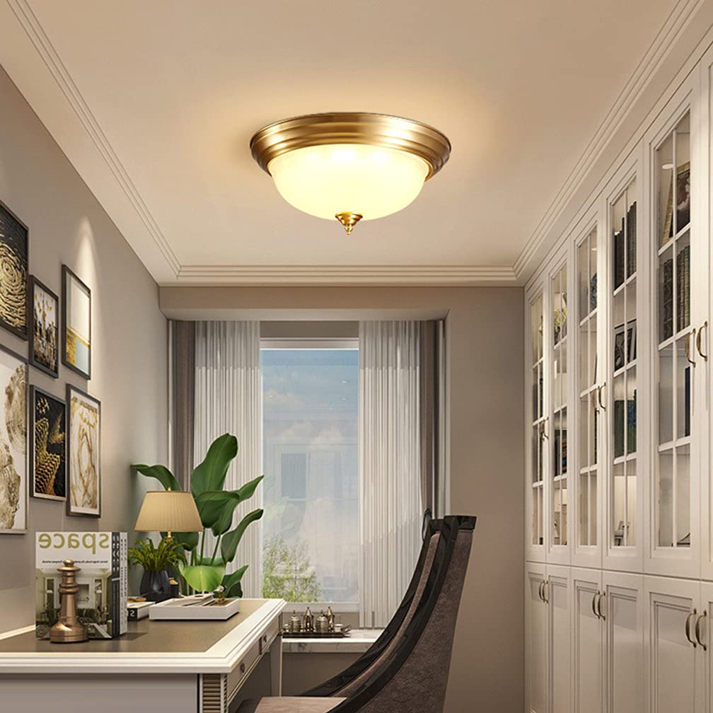 Arisha Flush Mount Ceiling Light Brass Retro LED Living Room Bedroom - Neutralighting