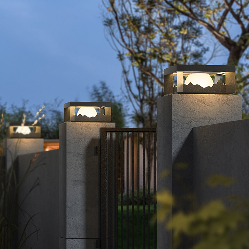 Ray Modern Mountain Metal Outdoor Lamp, Warm Light