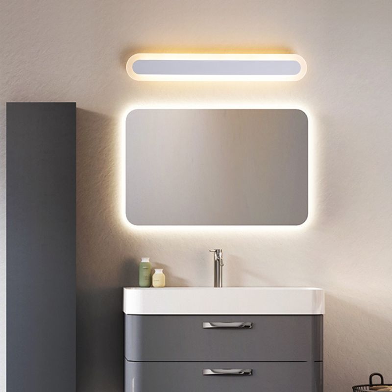 Arisha Modern Linear Vanity Wall Lamp, White/Brown, Bathroom - Neutralighting