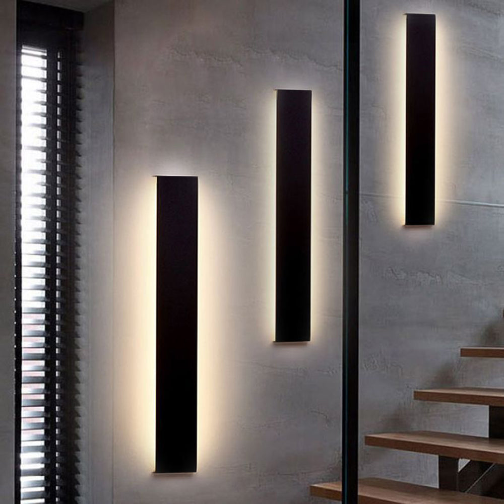 Arisha Minimalist Rectangular Wall Lamp,Black/White/Gold - Neutralighting