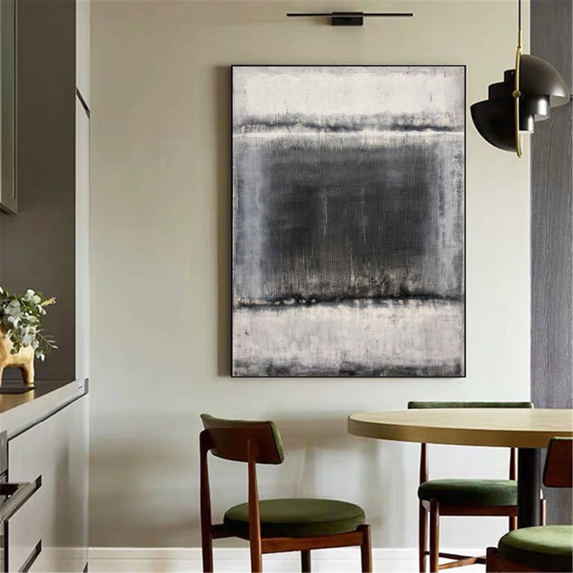 Black And White Abstract Painting