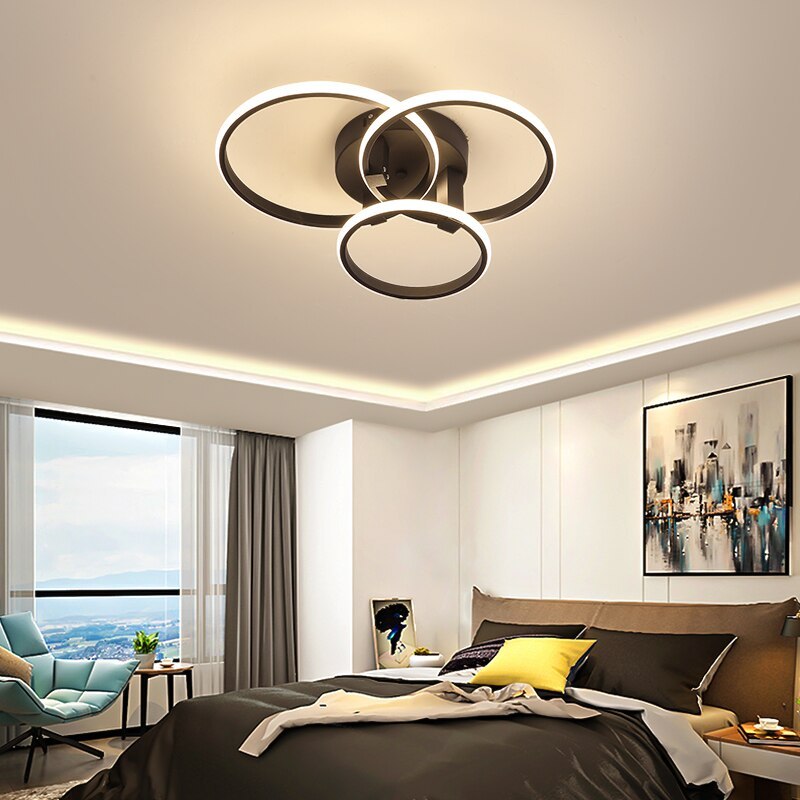 Arisha LED Ceiling Light Circle Ring, Black & White - Neutralighting