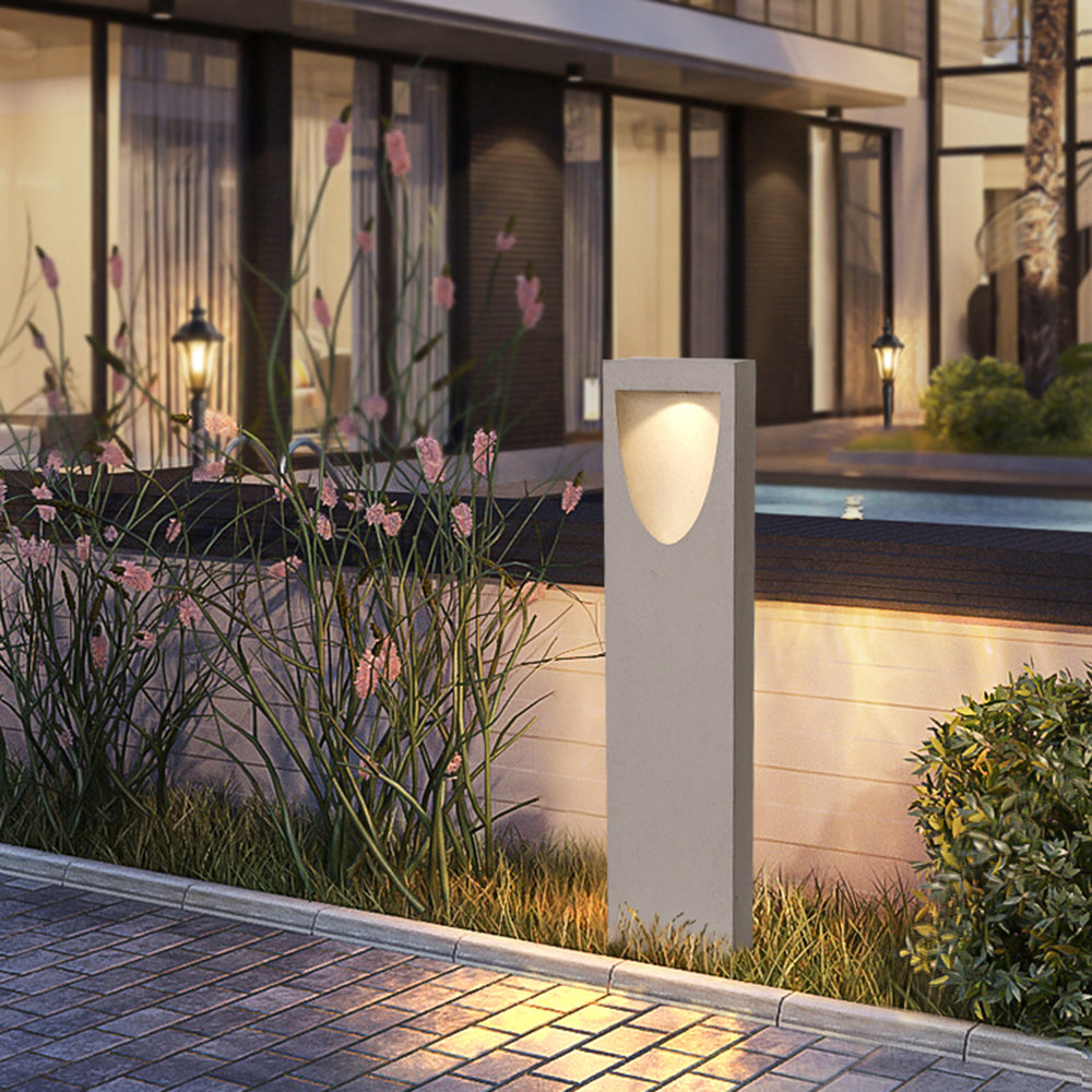 Ray Modern Stone Reflection Outdoor Path Light, Gray - Neutralighting