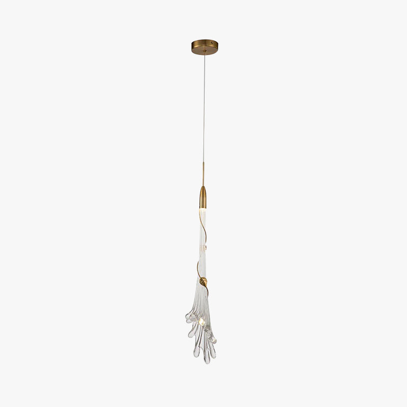 Arisha Elegant Flower Metal/Glass Pendant Light, Bedroom - Neutralighting