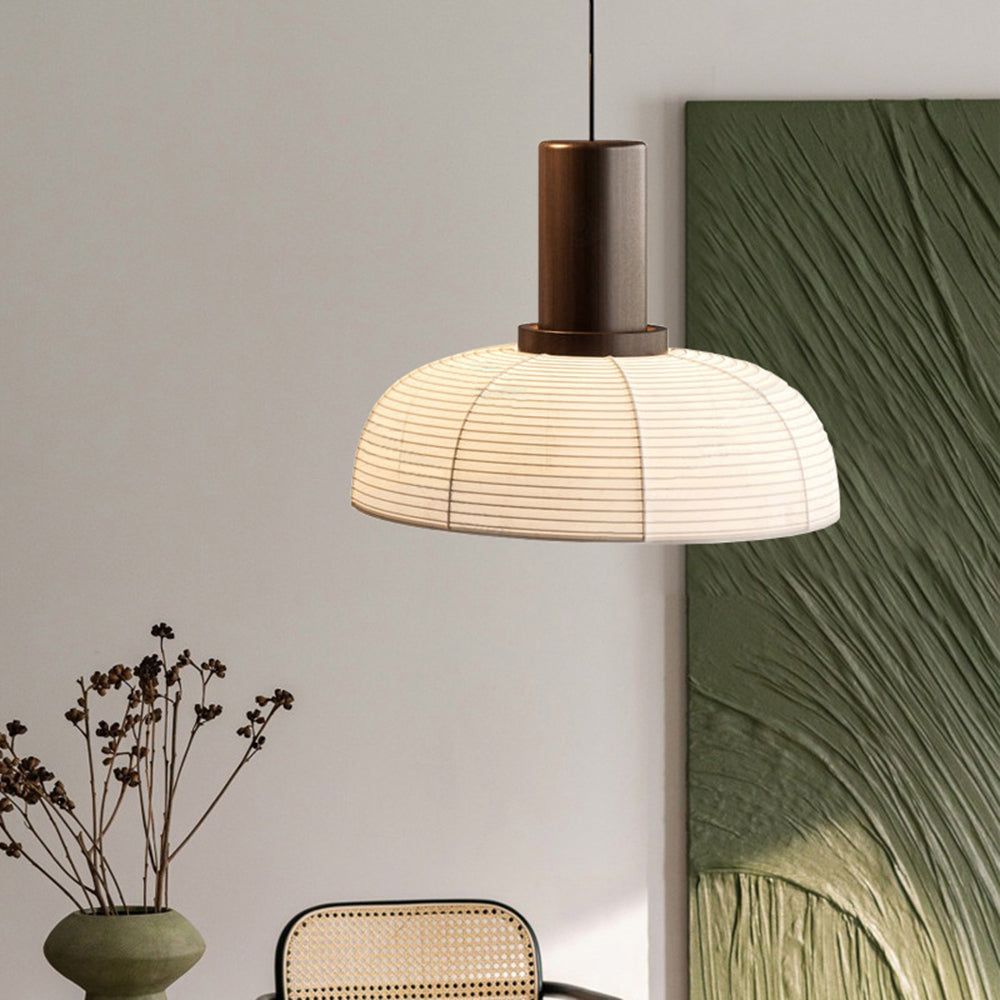 Muto Retro Fabric & Metal Pendant Light, 2 Style - Neutralighting