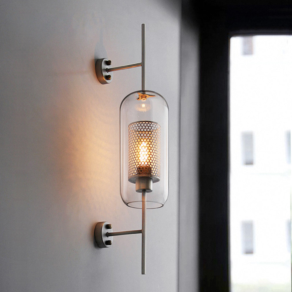 Kiri Industrial Classy Global Clear Glass Wall Lamp - Neutralighting