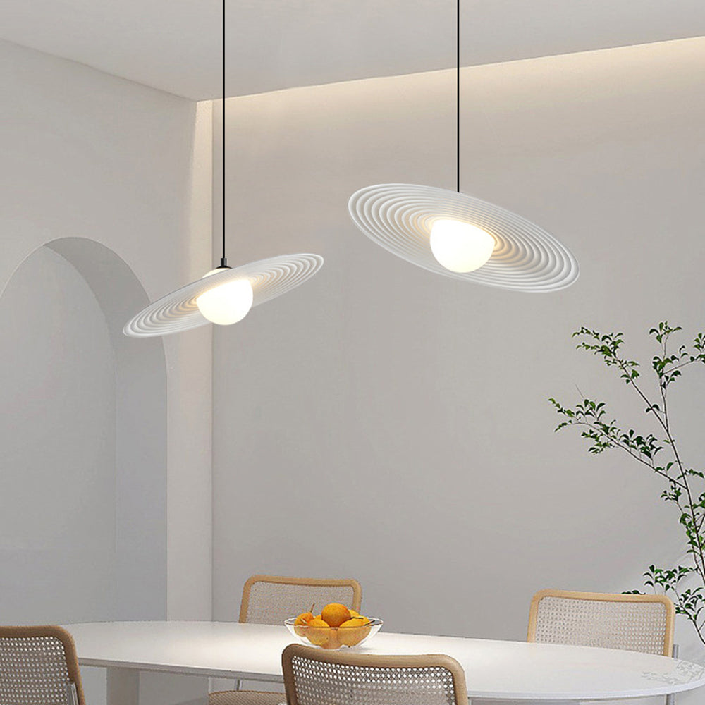 Arisha Minimalist Star Ring Pendant Light,Black/White - Neutralighting