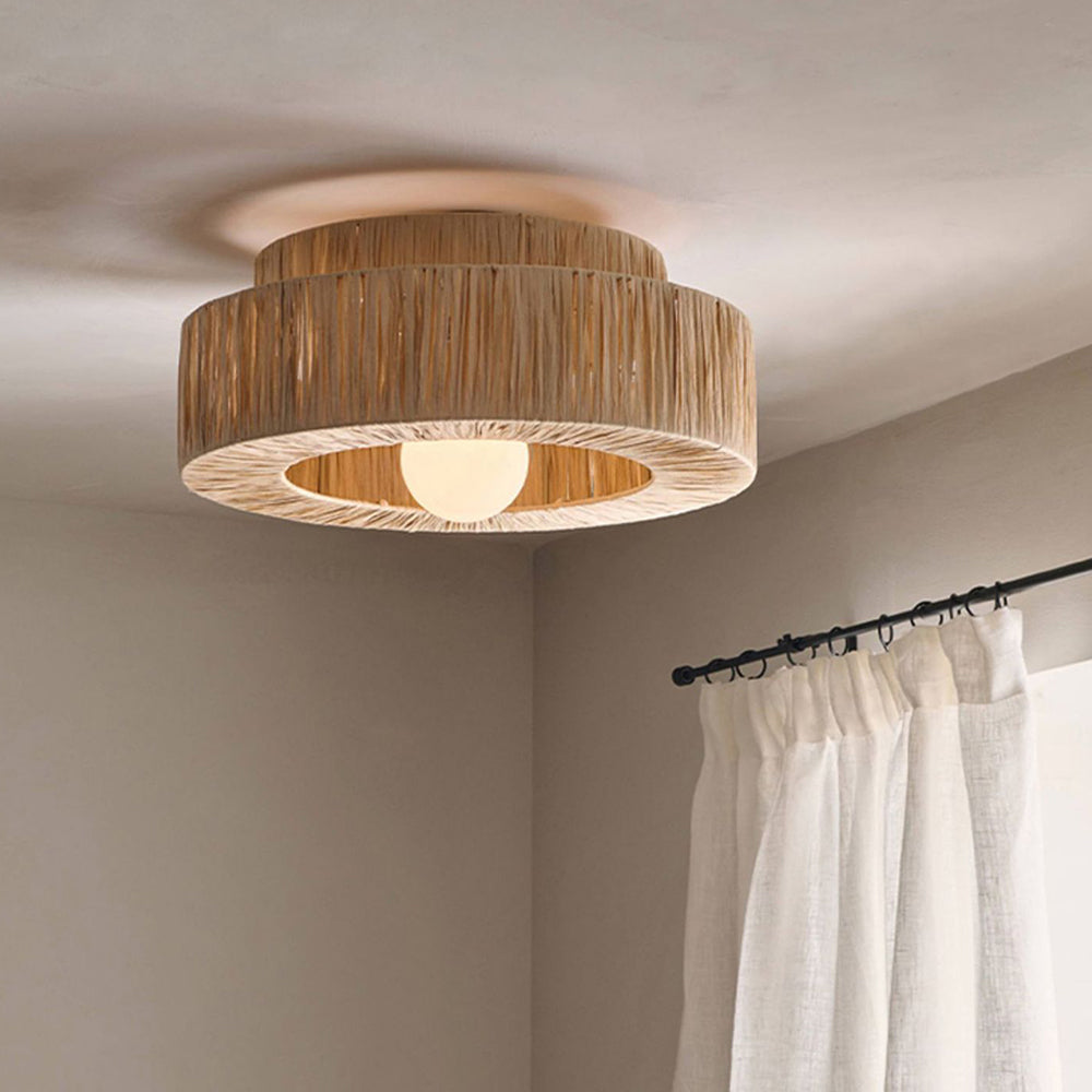 Muto Rustic Boho Rattan Pendant Light, 3 Style - Neutralighting