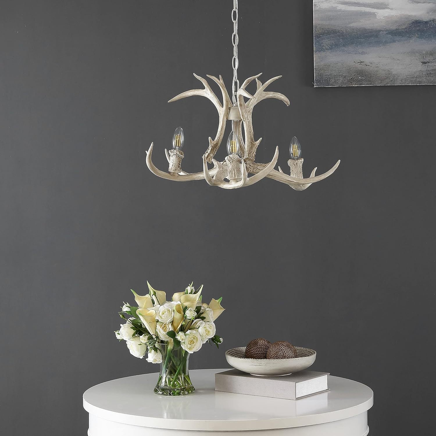 Silva Retro LED Pendant Light White Metal Resin Dining Room/Bedroom - Neutralighting