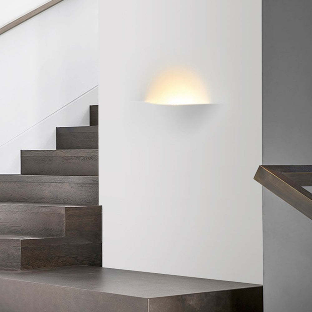 Aria Modern Recessed Metal/Plaster LED Wall Lamp, White - Neutralighting