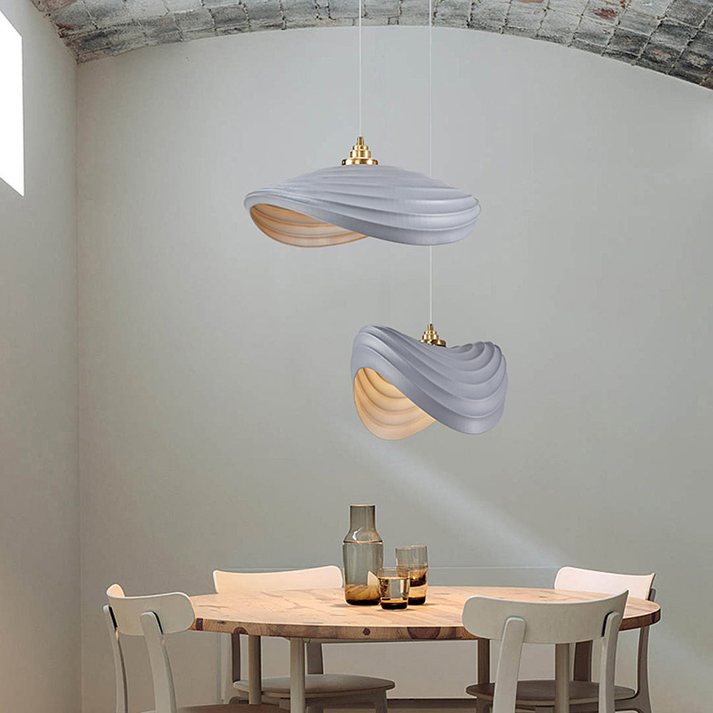 Ritta Wabi-Sabi Minimalisme Ripple Pendant Light, Resin&Metal - Neutralighting