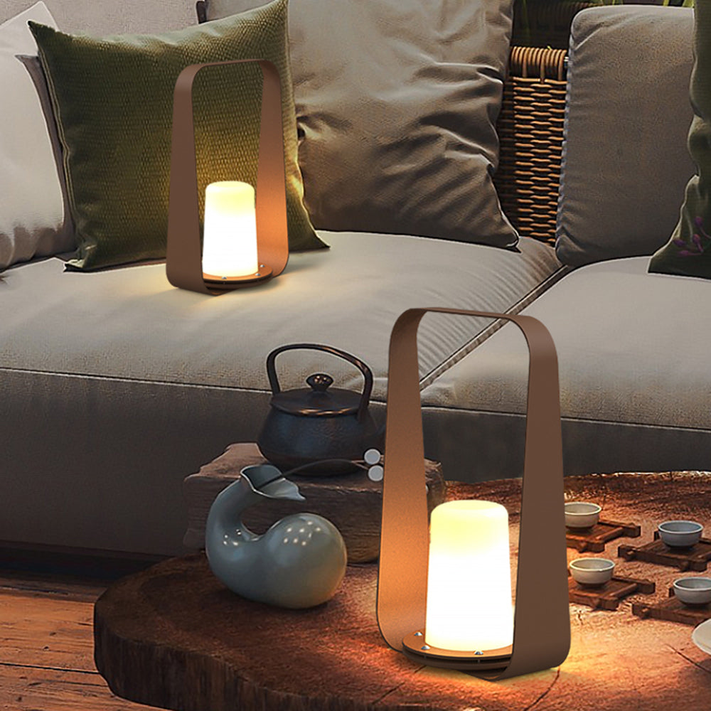 Ray Minimalist Portable Rechargeable Lamp de Table, Coffee/Grey - Neutralighting