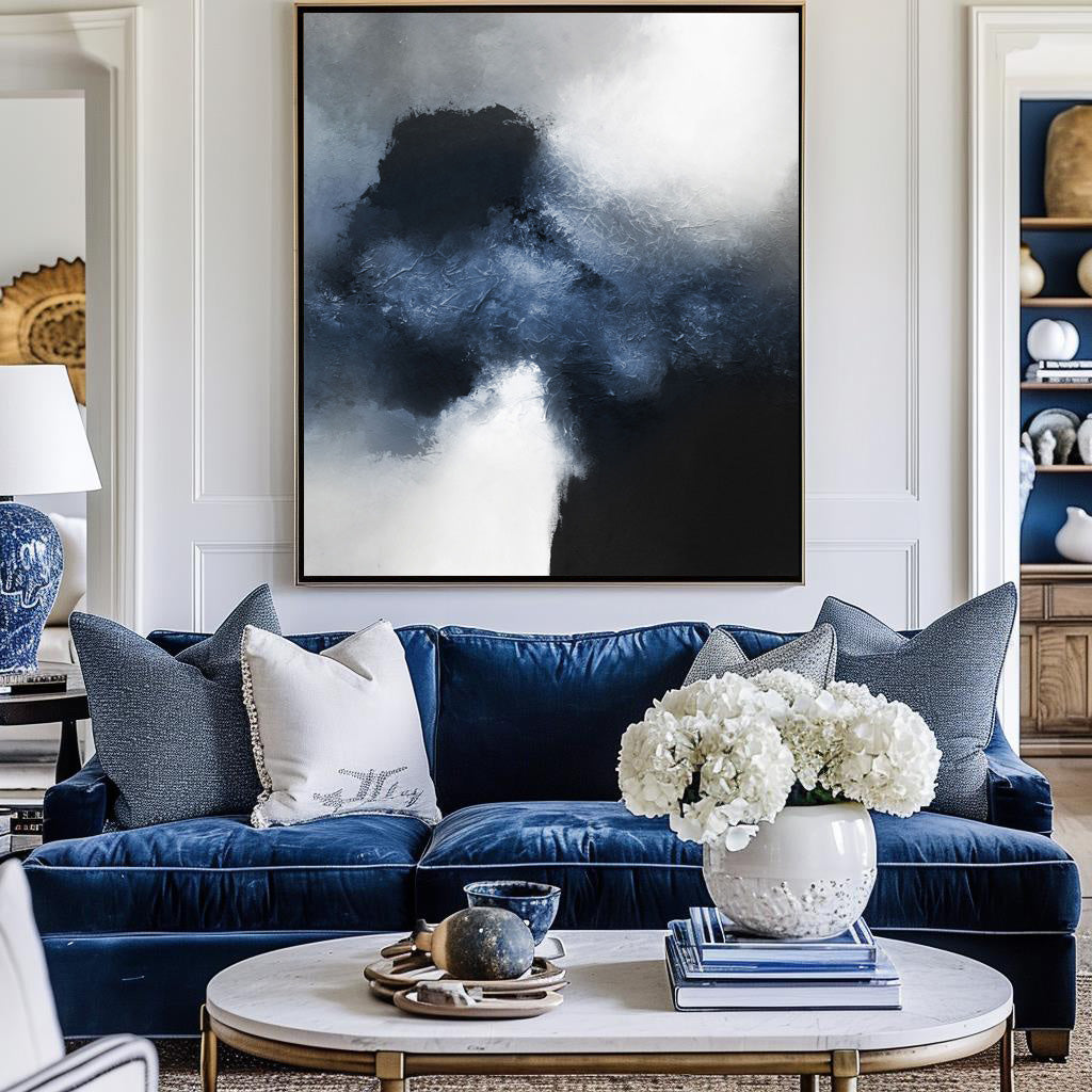 Blue Black Abstract Art ABAV04 - Neutralighting