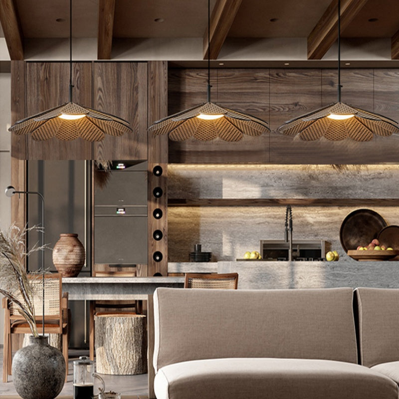 Ritta Vintage LED Pendant Light Walnut Wood Bedroom/Bar/Tea Room - Neutralighting