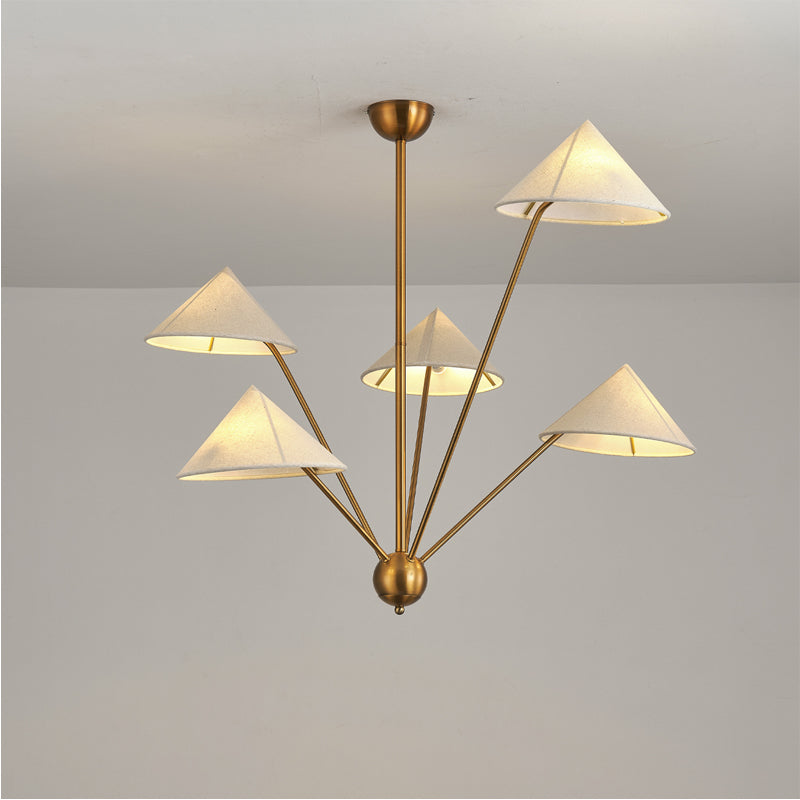 Silva Retro Simple LED Chandelier Metal Brass 5 Light Living Room/Kitchen