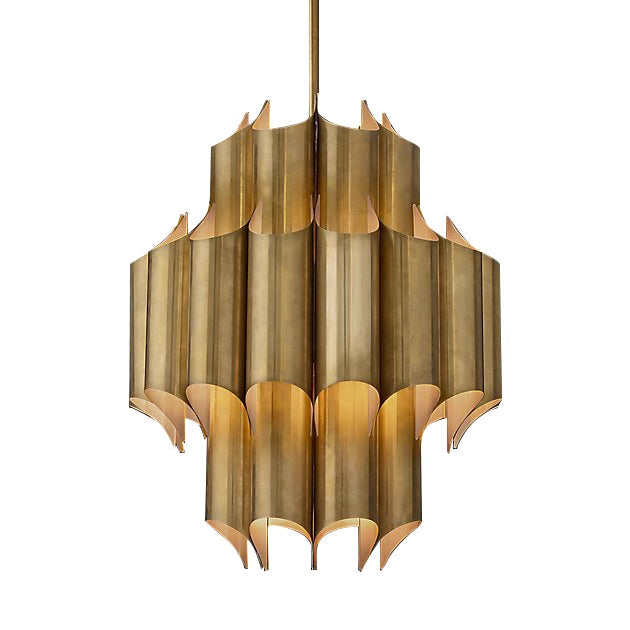 Arisha Simple Retro Creative Chandelier Brass Metal Bedroom - Neutralighting