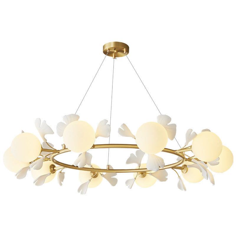 Olivia Luxury Minimalist Chandelier Creative Leaf Glass Living Room - Neutralighting