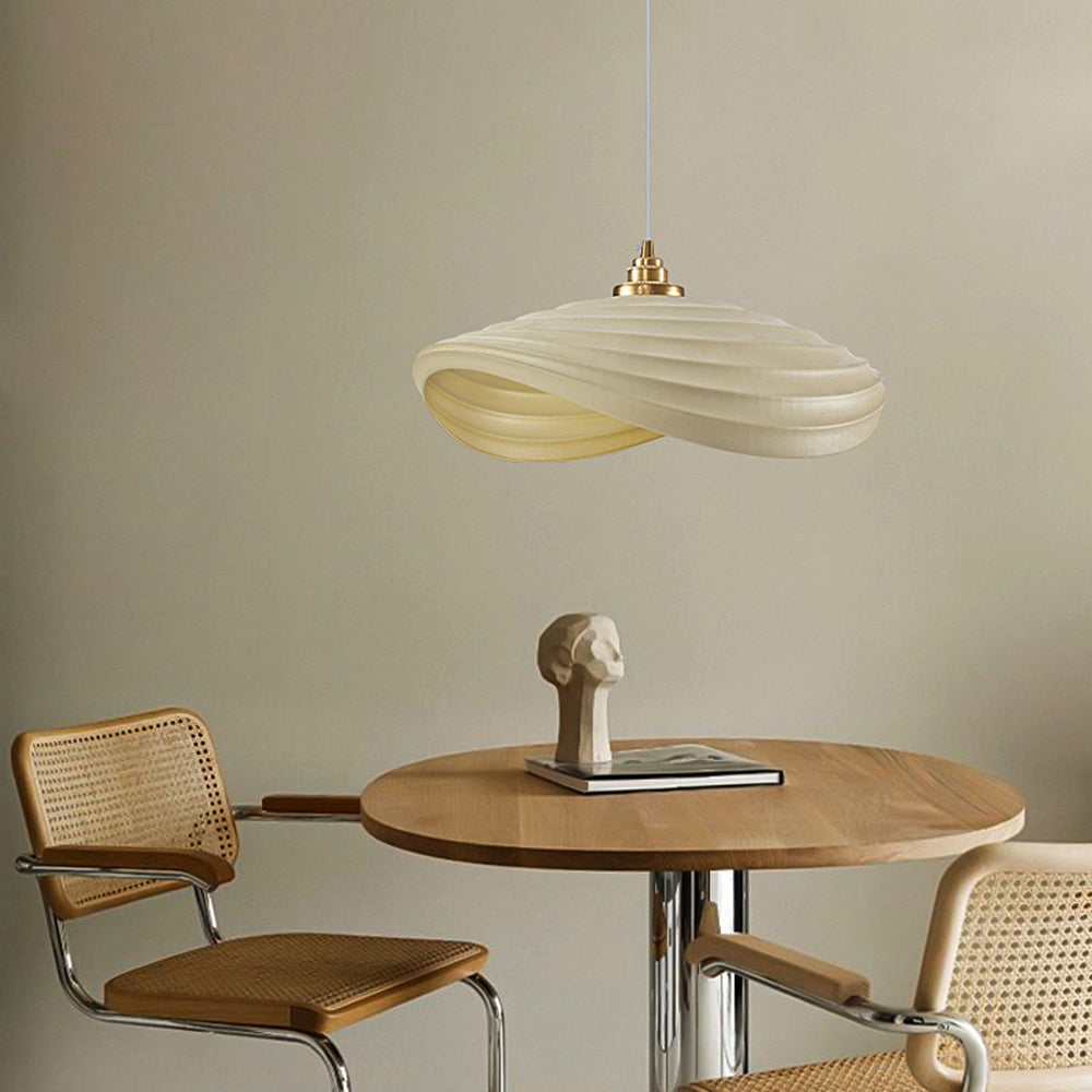 Ritta Wabi-Sabi Minimalisme Ripple Pendant Light, Resin&Metal - Neutralighting