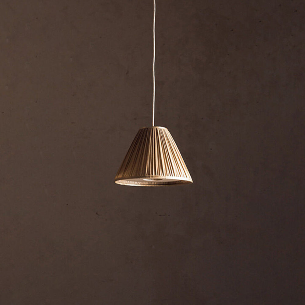 Ritta Pleated Pendant Light Wabi Sabi, Metal/Fabric, Living Room - Neutralighting