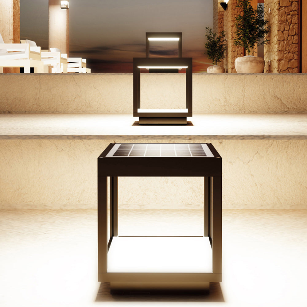 Ferra Contemporary Solar Rechargeable Outdoor Floor Lamp - Neutralighting