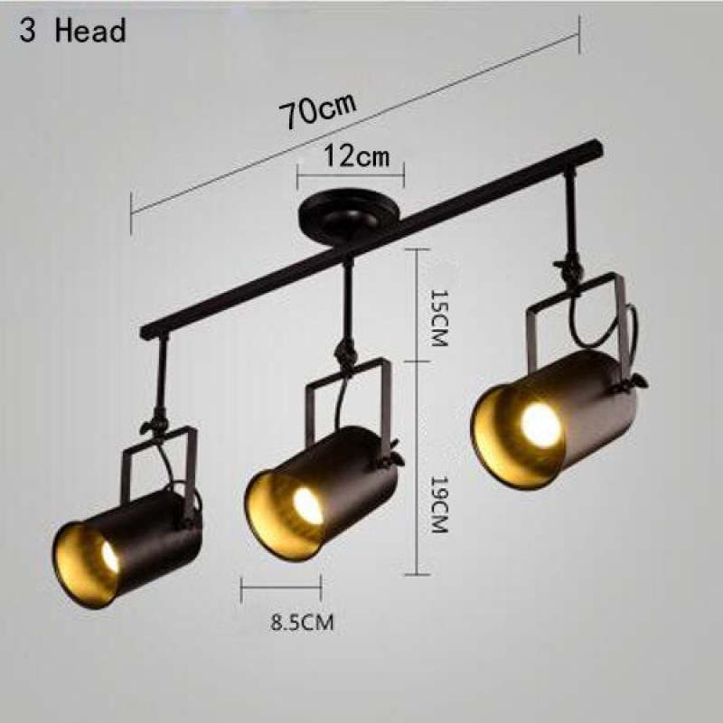 Silva Vintage Adjustable Semi-Flush Mount Ceiling Light, Black - Neutralighting
