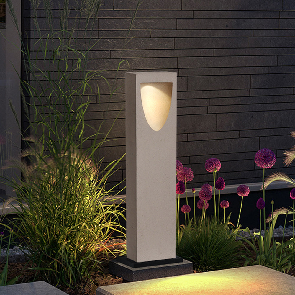 Ray Modern Stone Reflection Outdoor Path Light, Gray - Neutralighting