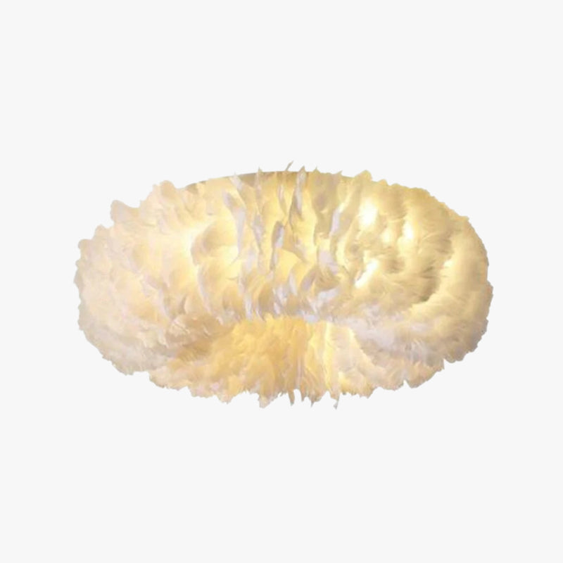 O'Moore Swan Feather Round Ceiling Light - Neutralighting