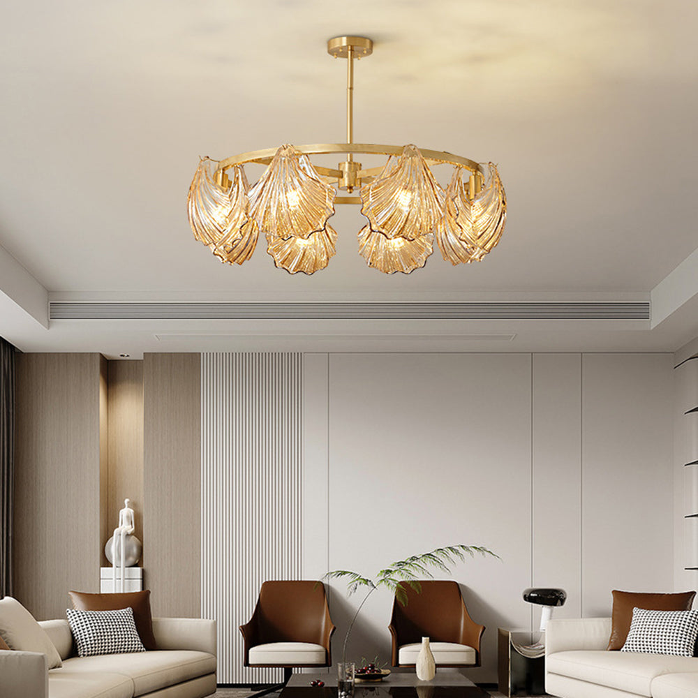 Kristy Modern Annular Metal And Glass Pendant Light, Black/Gold - Neutralighting
