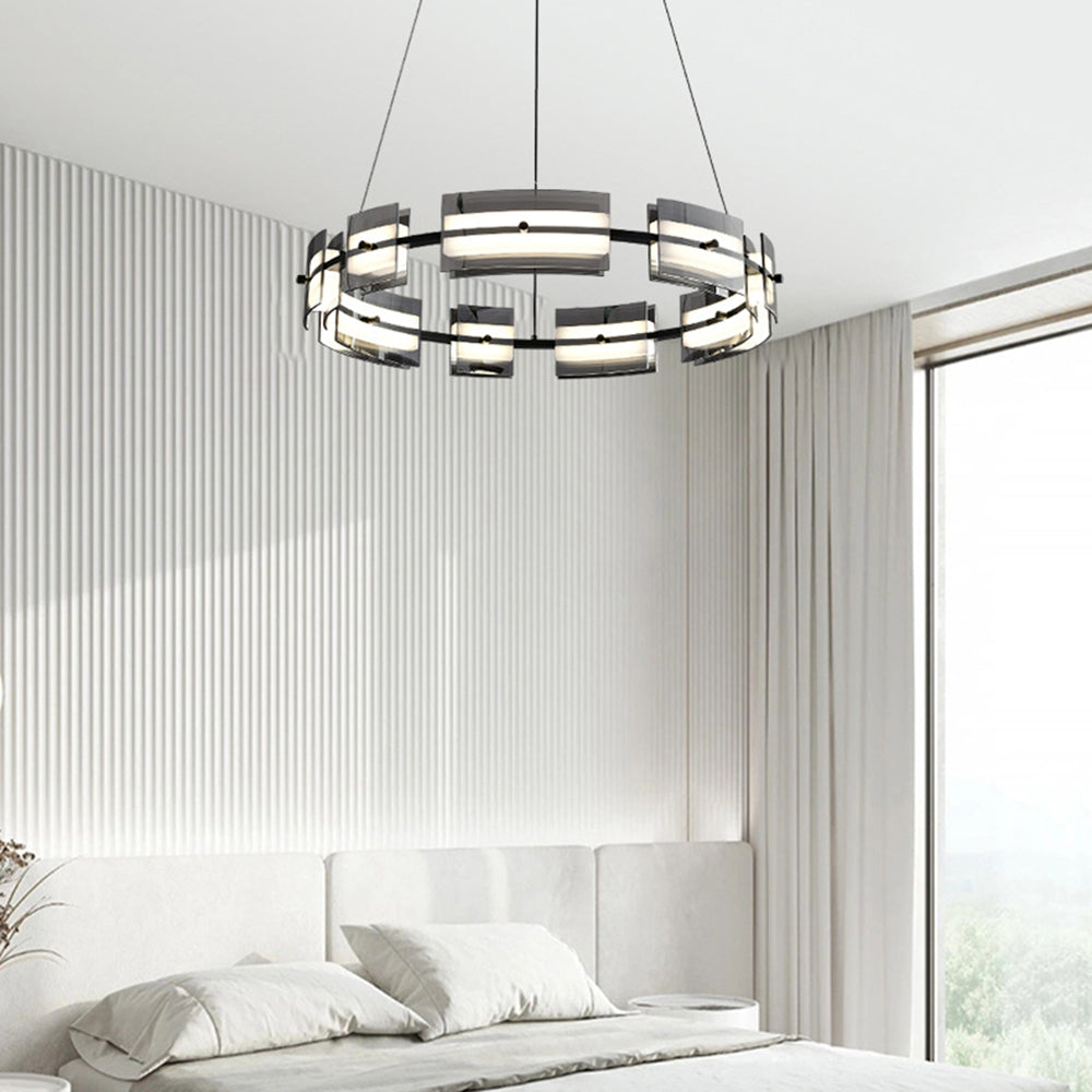 Arisha Minimalist Ring Metal Pendant Light,Black/Gold - Neutralighting