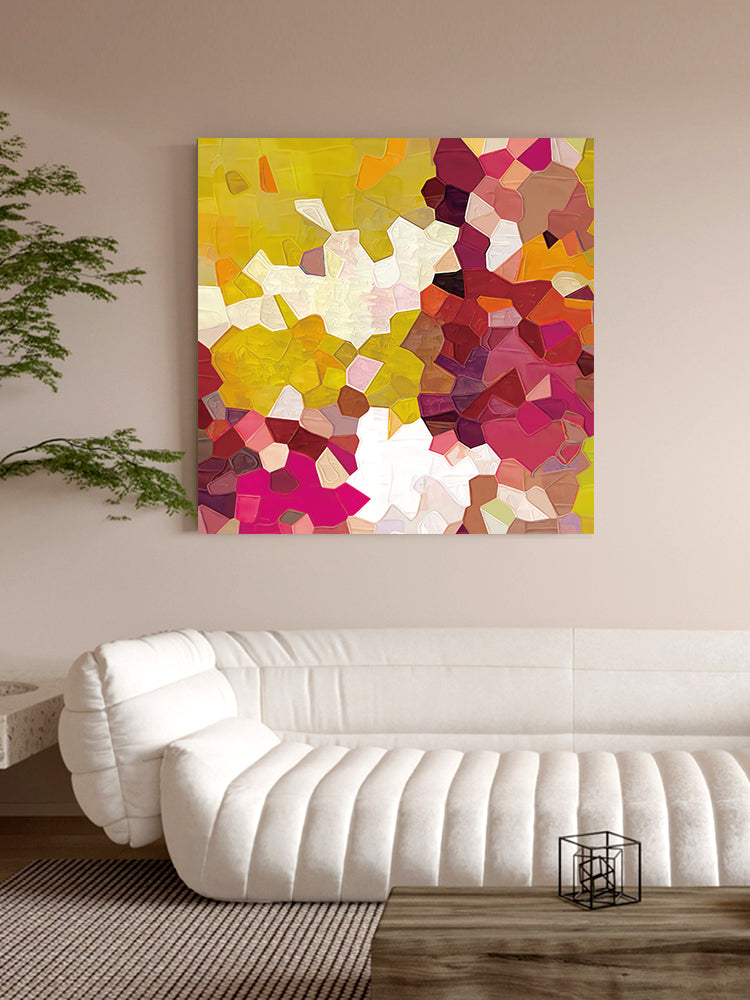 Wall Art Colorful Abstract Impasto Playful