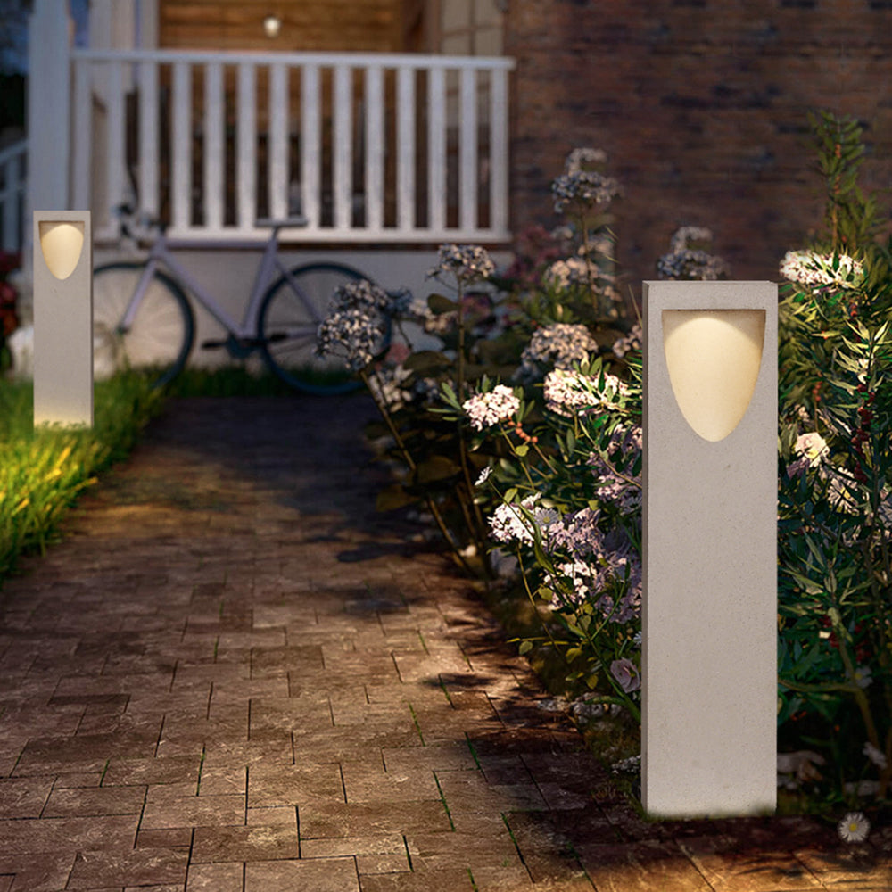 Ray Modern Stone Reflection Outdoor Path Light, Gray - Neutralighting