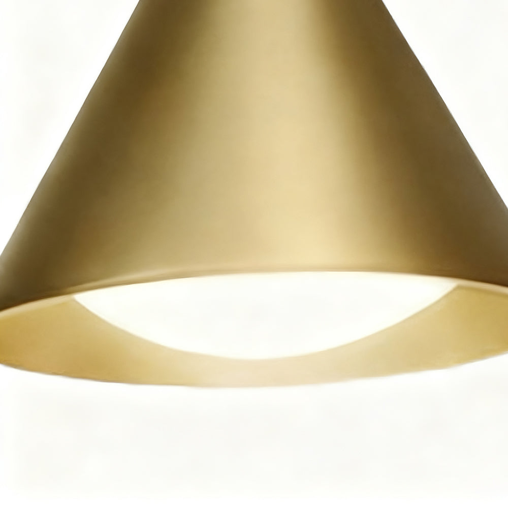 Ray Modern Minimalist Cone Metal Outdoor Waterproof Wall Lamp，Black/Gold