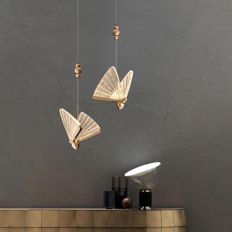 Arisha Art Deco Butterfly Pendant Light, 2 Color - Neutralighting