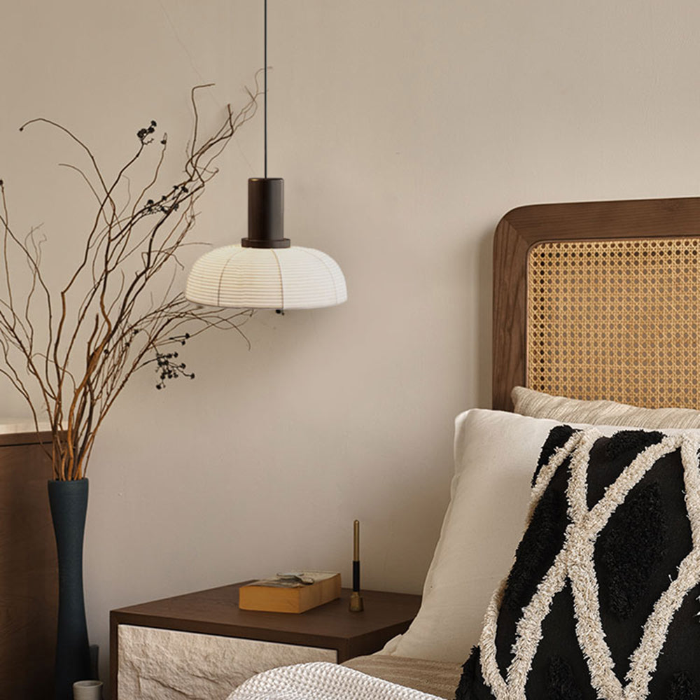 Muto Retro Fabric & Metal Pendant Light, 2 Style - Neutralighting