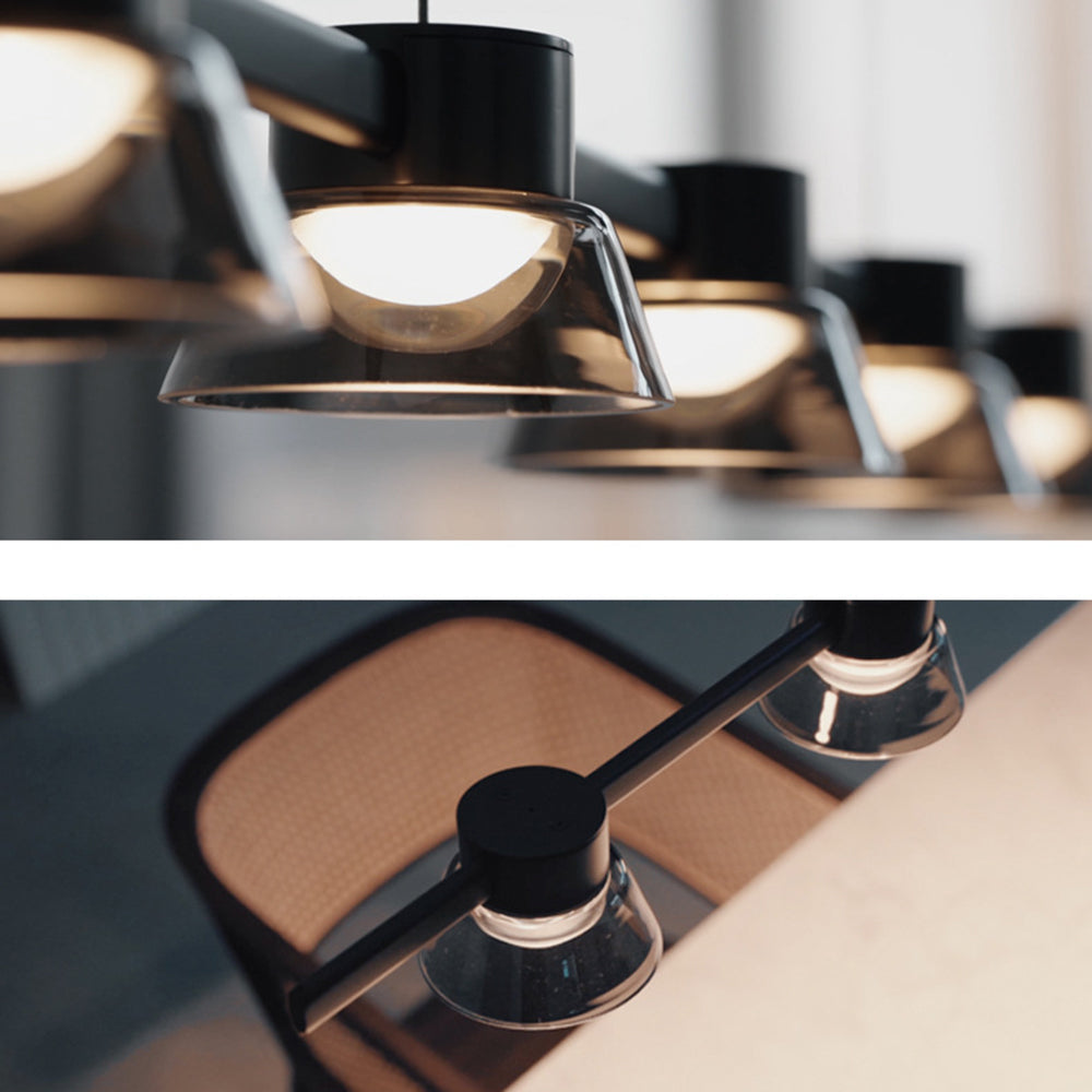 Arisha Modern Linear Metal Pendant Light,Black - Neutralighting