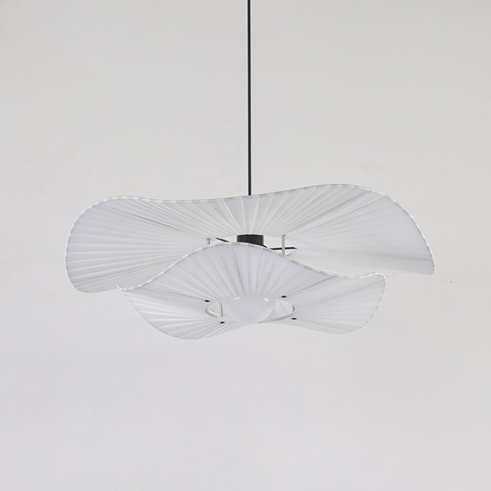 Ritta Modern Nordic Cloth/Metal Shell Pendant Light, White - Neutralighting