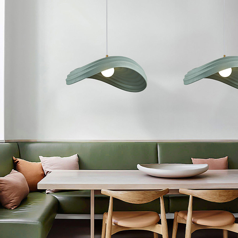 Ritta Wabi-Sabi Minimalisme Ripple Pendant Light, Resin&Metal - Neutralighting