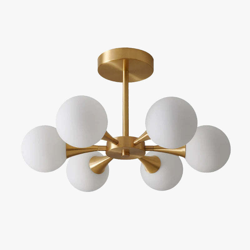 Valentina Contemporary Flush Mount Ceiling Light, Glass Bubble - Neutralighting