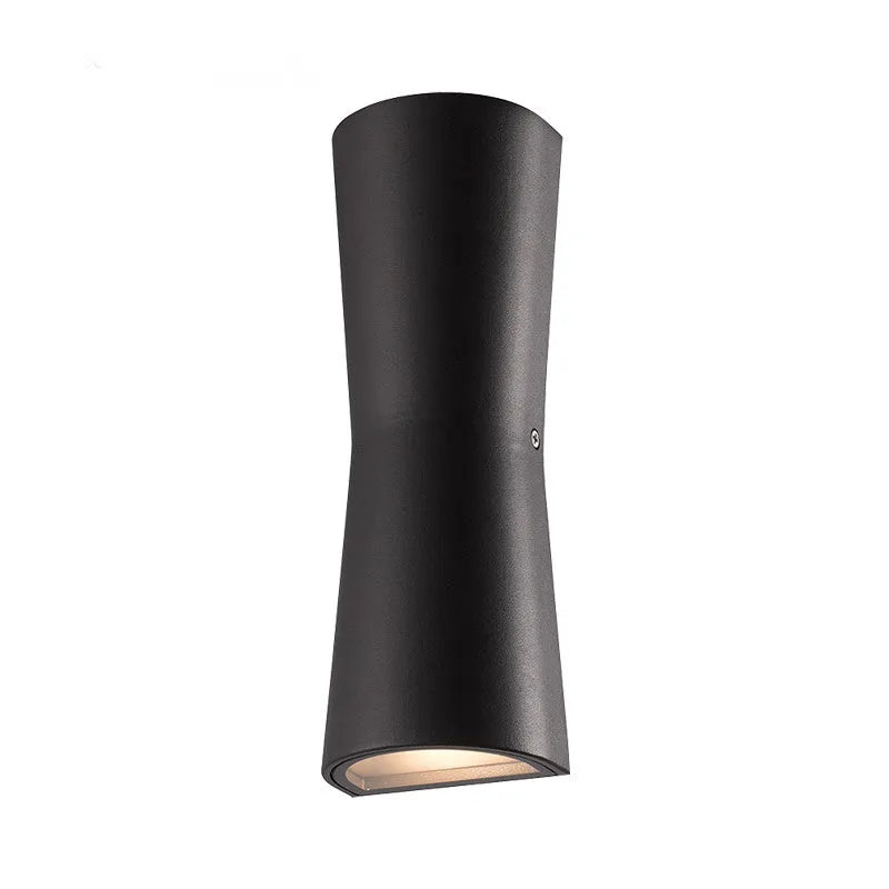 Laxor Minimalist Torch Metal Outdoor Wall Lamp Waterproof, Black/White