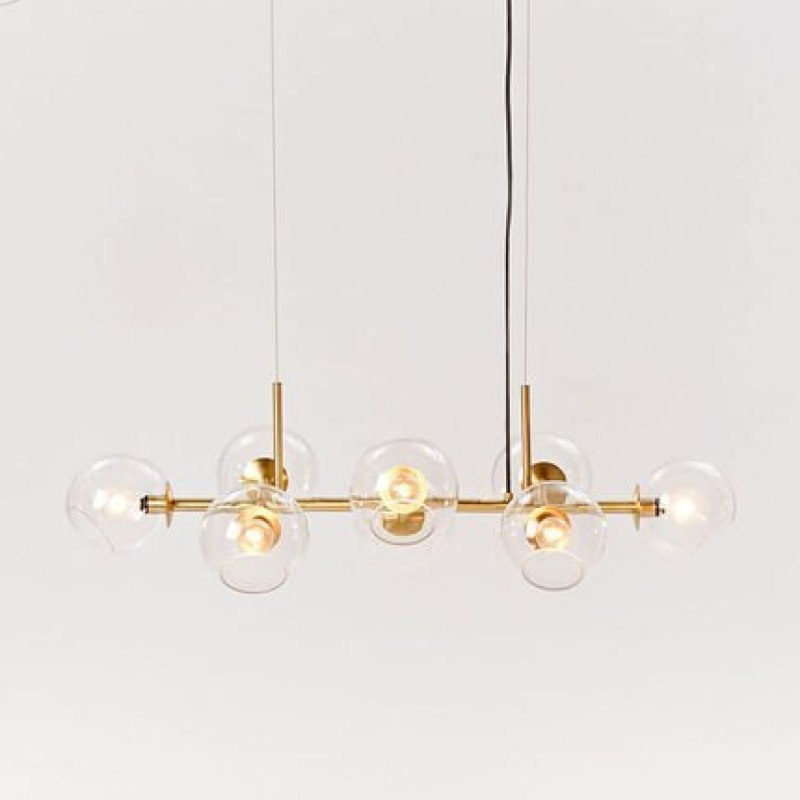Valentina Modern Glass Globe Bubble Pendant Light Black/Gold - Neutralighting