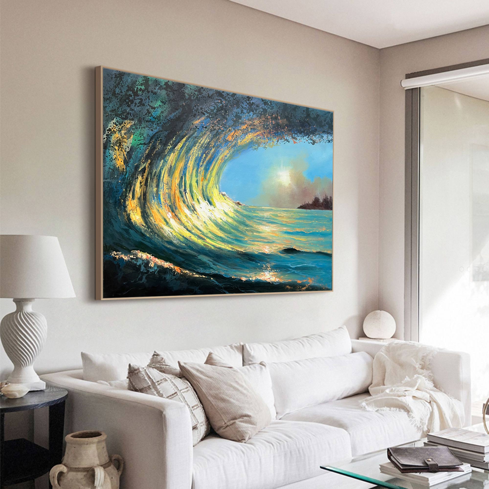 Sunrise And Wave Landscapes Painting ABSH43 - Neutralighting