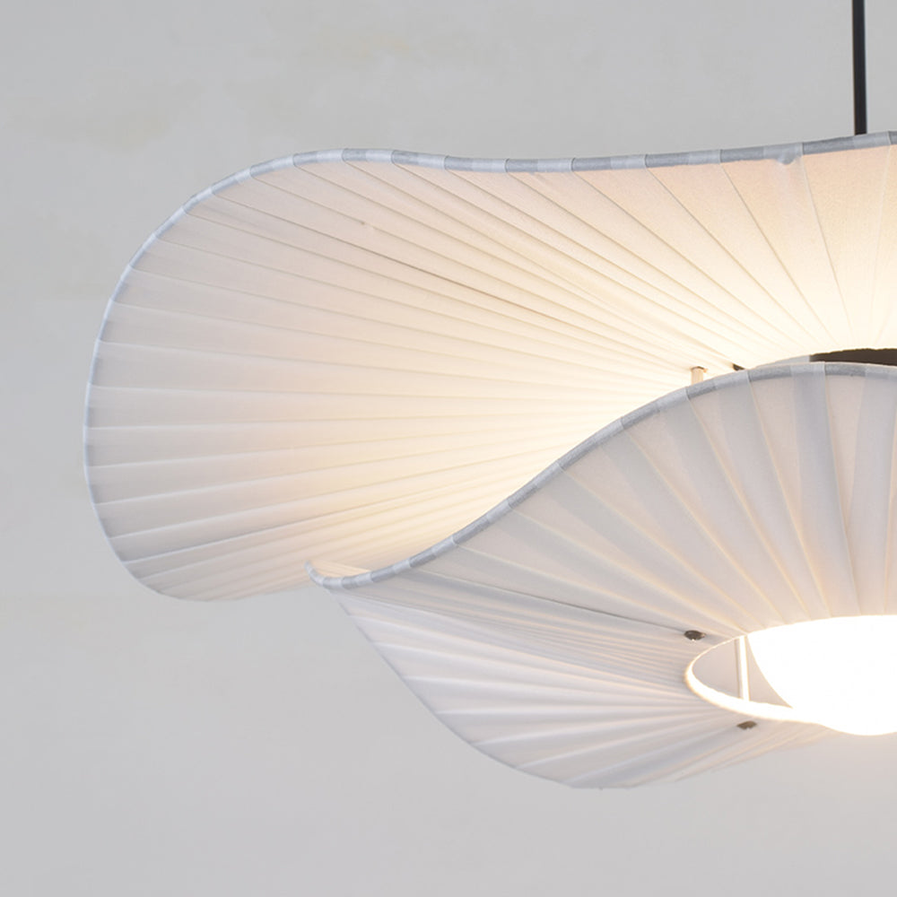 Ritta Modern Nordic Cloth/Metal Shell Pendant Light, White - Neutralighting